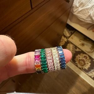 Set of 5 fun party rings